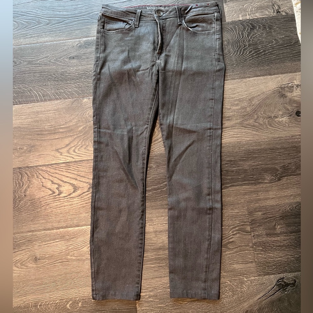 Banana Republic gray coated skinny jeans 26